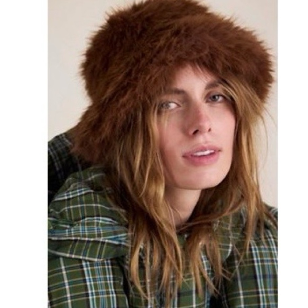 Elegant Brown Faux Fur Hat